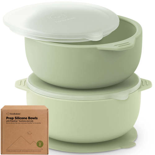 2-Pack Prep Silicone Suction Bowls (Sage)