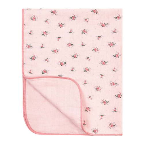 Modern Moments by Gerber Baby Neutral Muslin Blanket, Roses, One Size