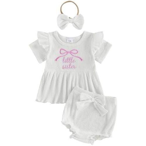Twopumpkin Baby Summer Clothes Girl 0 3 6 9 12 18 Month Daisy Outfits Cute Smocked Top Bloomer Bummies Shorts Sets