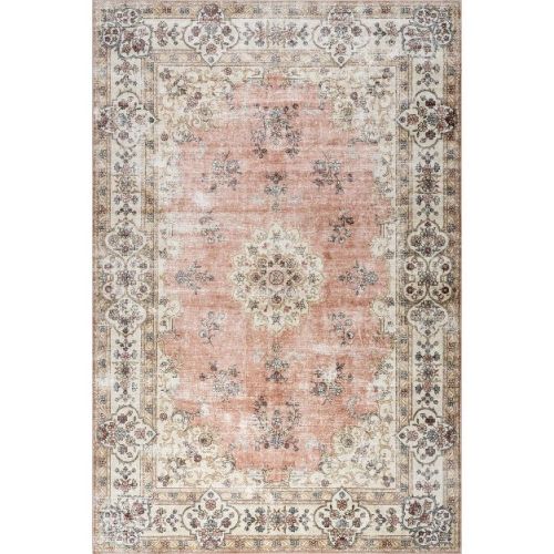 Nuloom Ren Vintage Floral Pet Friendly Machine Washable Area Rug