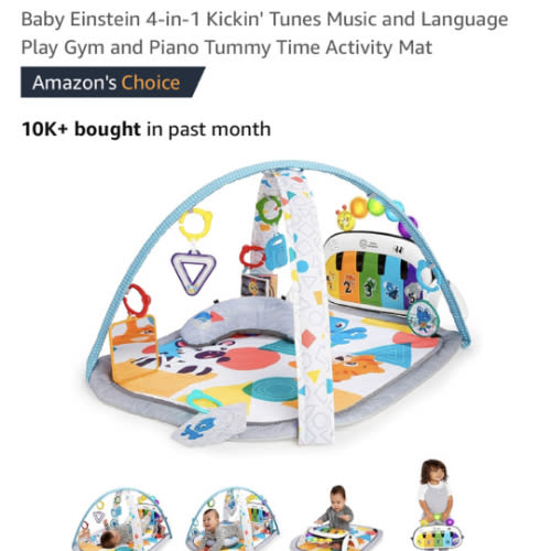 Baby 4-in-1 Kickin' Tunes Activity Piano & English/Spanish learning