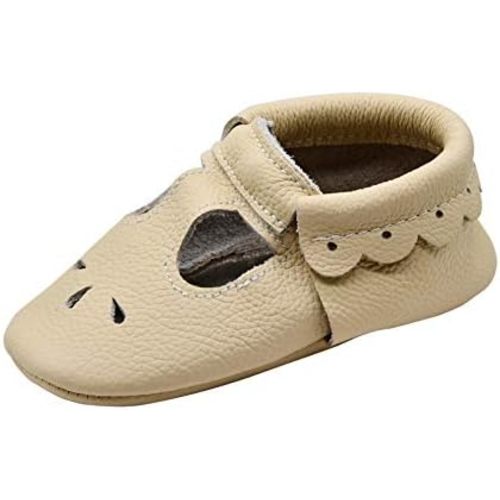 iEvolve Baby Leather Shoes Soft First Walker Shoes Crib Shoes Moccasins for Toddlers