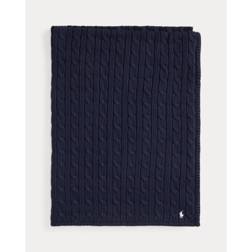 Cable-Knit Cotton Baby Blanket