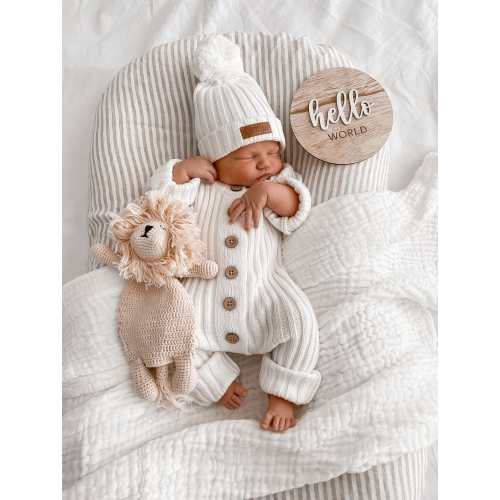 Knitted Newborn Romper Milk