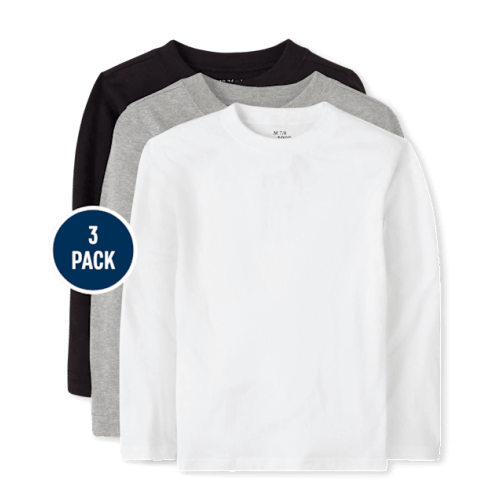 Baby And Toddler Boys Long Sleeve Basic Layering Tee 4-Pack - MULTI | The Children's Place