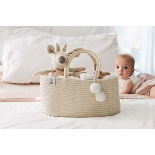 Rope Diaper Caddy | Beige