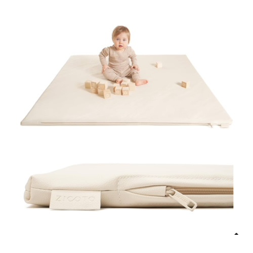Stylish Padded Baby Play Mat for Your Boy or Girl - Extra Thick & Super Soft Vegan Leather Floor Mat Creates A Safe Play Area for Little Ones - A Beautiful Playmat That Fits Nicely Into Any Playroom