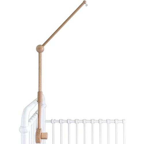 Sorrel + Fern Wooden Baby Crib Mobile Arm - Baby Mobile Holder Arm (31 inch, 100% Natural Beech Wood) - Strong Anti Slip Attachment - Nursery Décor
