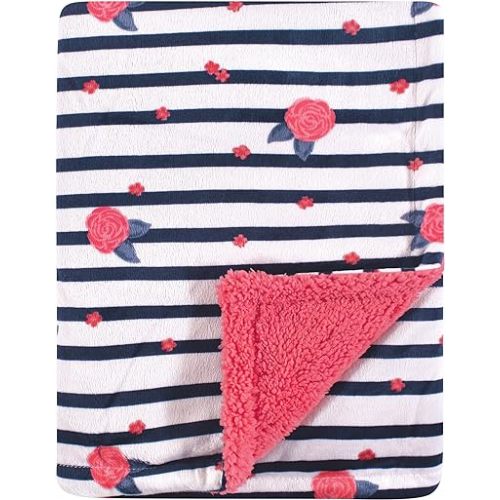 Yoga Sprout Mink Blanket with Sherpa Backing, Wild Floral