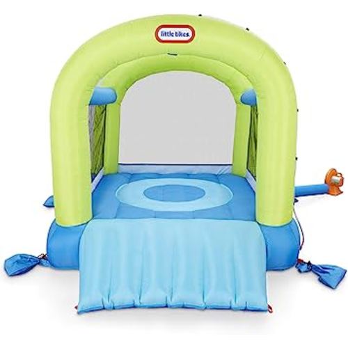 Little Tikes Splash n' Spray Indoor/Outdoor 2-in-1 Inflatable Bouncer, 108.00”L x 84.00”W x 82.25”H