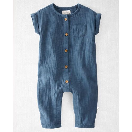 Organic Cotton Gauze Jumpsuit - Deep Teal