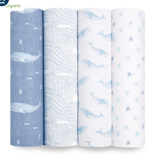 aden + anais | Oceanic Organic Muslin Swaddle Blanket 4pk