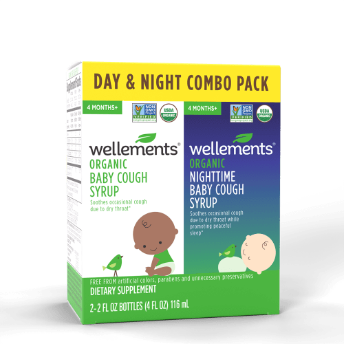 Organic Baby Cough Syrup Day & Night Combo Pack - Cough Remedy for Babies & Infants 4+ months - Wellements®