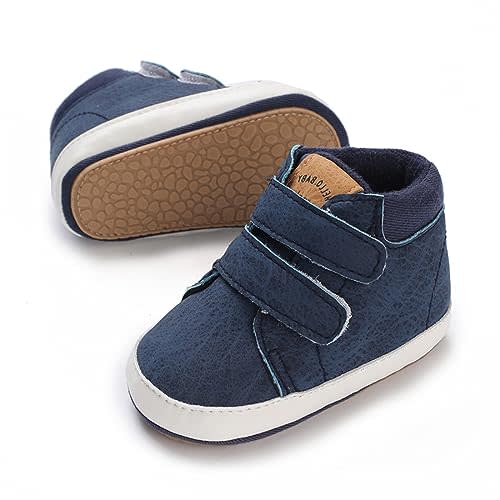 E-FAK Baby Shoes Boys Girls Infant Sneakers Non-Slip Rubber Sole Toddler Crib First Walker Shoes