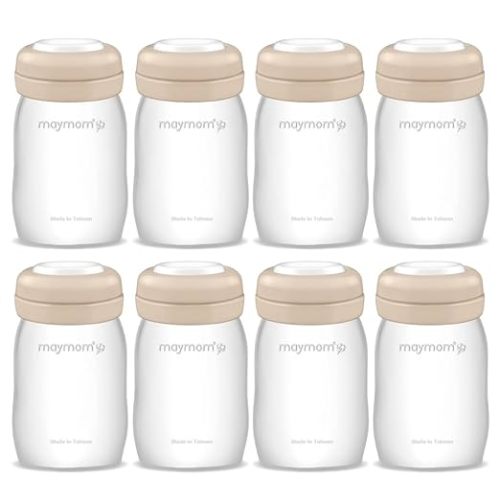 Maymom Wide Neck Breastmilk Collection n Storage Bottle 5.4 oz; Re-markable SureSeal Disc. Fits Spectra S2 Spectra S1 9 Plus.