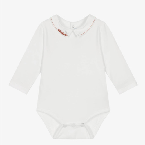 Tartine et Chocolat - Boys Ivory Jersey Bodysuit | Childrensalon
