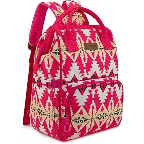 Montana West Wrangler Callie Diaper Bag Backpack with Stroller Straps Western Pattern Multifunction Baby Travel Bag WG2204-91102HPK