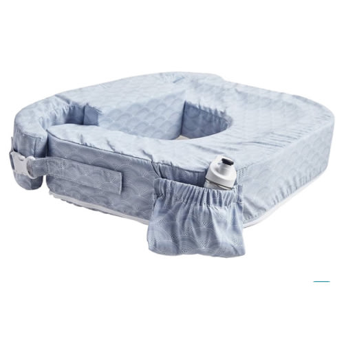 My Brest Friend Twin Nursing Pillow - Enhanced Comfort with Slipcover - Ergonomic Breastfeeding Pillow for Ultimate Support - Adjustable Nursing Pillow with Handy Side Pocket, Horizon