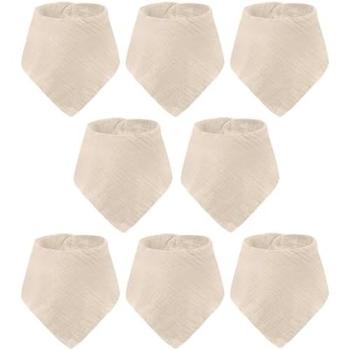 Muslin Baby bibs for drooling and teething, 100% cotton, Bibs for baby girl, Muslin bibs for boys (8 Pack)