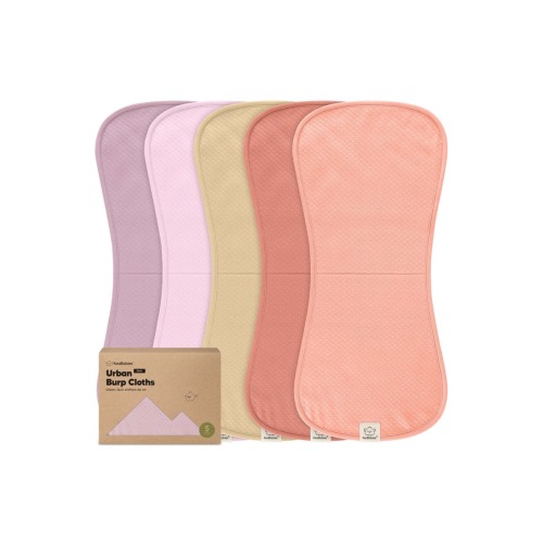 5-Pack Quin Burp Cloths - Muted Pastel
