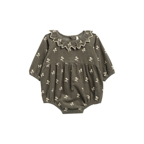QUINCY MAE Freya Embroidered Cotton Corduroy Bodysuit | Nordstromrack