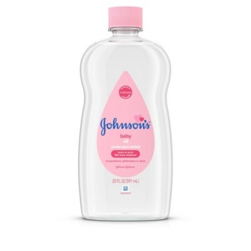 Johnson's Baby Body Pure Mineral Oil, Gentle & Soothing Massage Oil for Dry Skin - Original Scent - 20oz