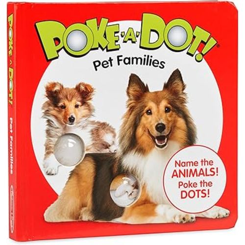 Melissa & Doug Children’s Book – Poke-a-Dot: Pet Families (Board Book with Buttons to Pop)
