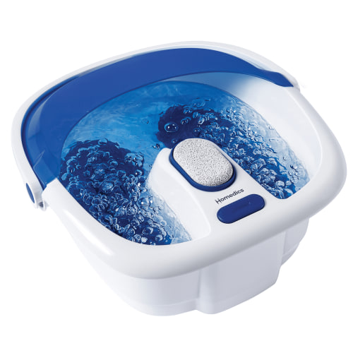 Homedics Bubble Bliss Elite Foot Spa: Warm Bath with Pedicure Brush & Pumice, Size: L17xW15xH7.13in