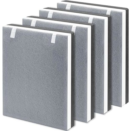 Vital 100 True HEPA Replacement Filter Compatible with LEVOIT 100 Air Purifi-er, H13 True HEPA and Activated Carbon Set, Part # Vital 100-RF, 4 PACK