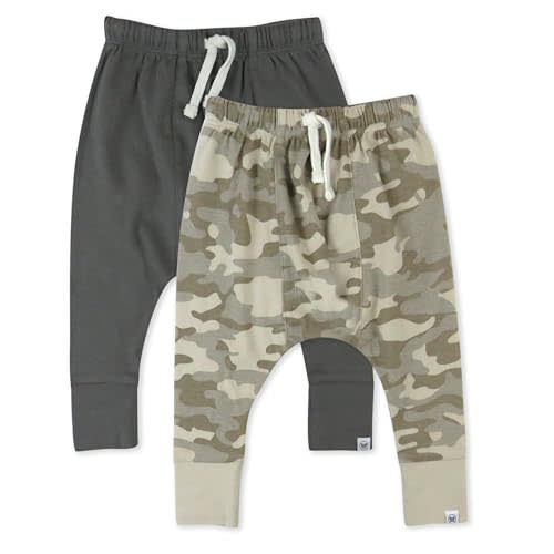 HonestBaby Multipack Honest Pants Joggers Pull on 100% Organic Cotton for Infant Baby and Toddler, Boys, Girls, Unisex