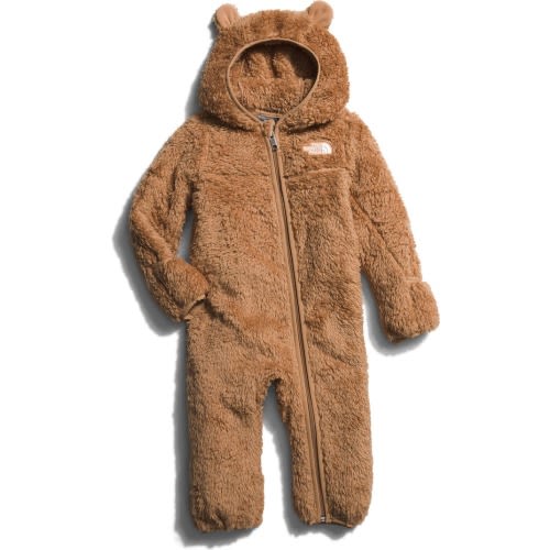 Baby Baby Bear Hooded Romper, 3-6M, Almond Butter