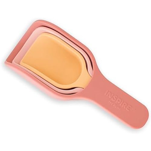 Inspire My Play - 3 x Silicone Nesting Scoops - Perfect for Sensory PlayTray - Sensory Bin Accessories - Special Education Classroom Supplies - Montessori Education Toys - Multi-Purpose Shovel - Coral