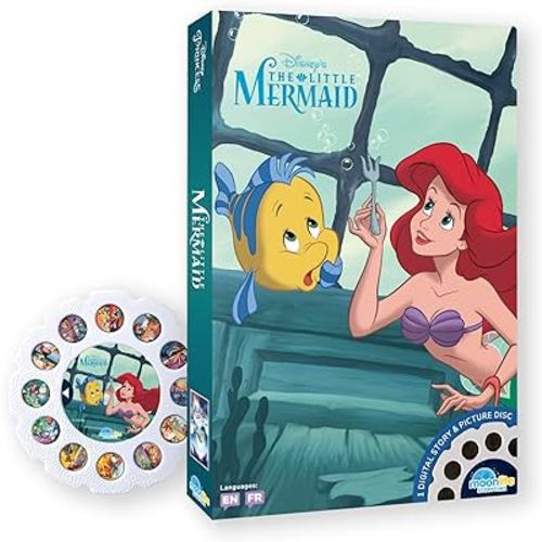 Moonlite Storytime The Little Mermaid Storybook Reel, A Magical Way to Read Together, Digital Story for Projector, Fun Sound Effects, Learning Gifts for Kids Ages 1 Year and Up