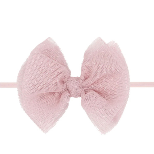 TULLE FAB® SKINNY: antique pink dot – Baby Bling Bows