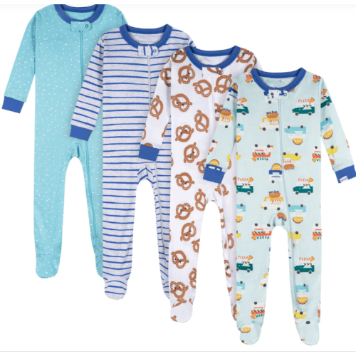 4-Pack Baby Boys Snack Truck Snug Fit Footed Pajamas – Gerber Childrenswear