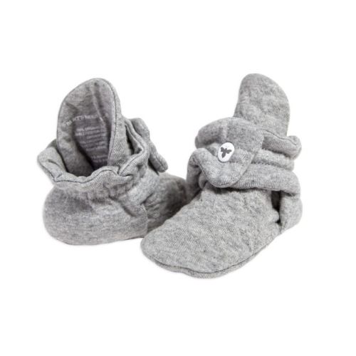 Burt's Bees Baby® Newborn-3M Quilted Bee Booties in Grey
