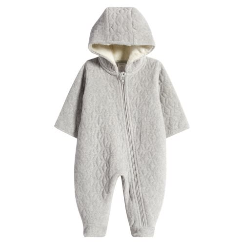 Nordstrom Grey Light Heather Quilted Bunting