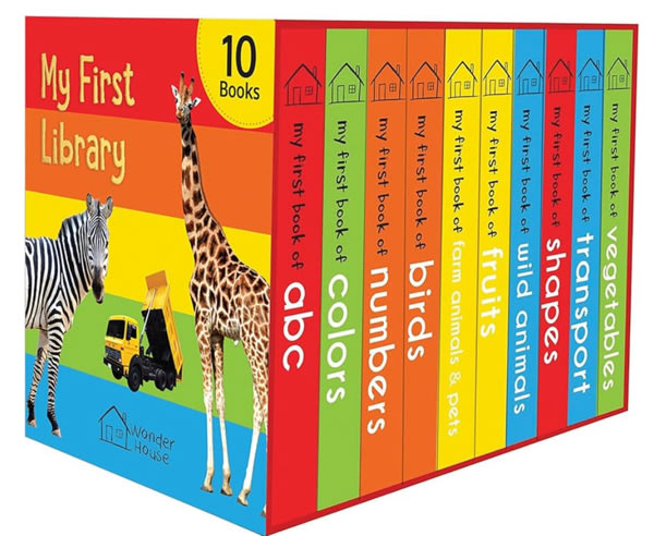 My First Library: Boxset of 10 Board Books for Kids