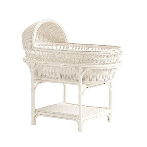 Bassinet & Mattress Pad Set, Simply White, UPS