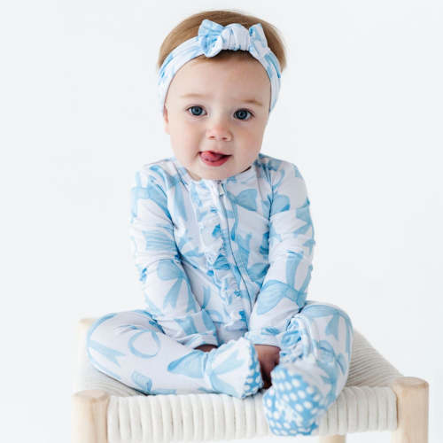 Bow Sweet Bow Ruffle Footie