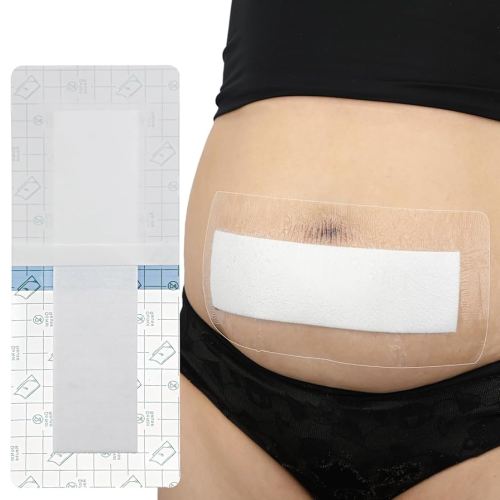 25 Pcs Waterproof C Section Shower Wound Protector 4"x8" Tummy Tuck Scar Incision Abdominal Bandage Hysterectomy Recovery Must Haves Post Surgery Dressing Cover