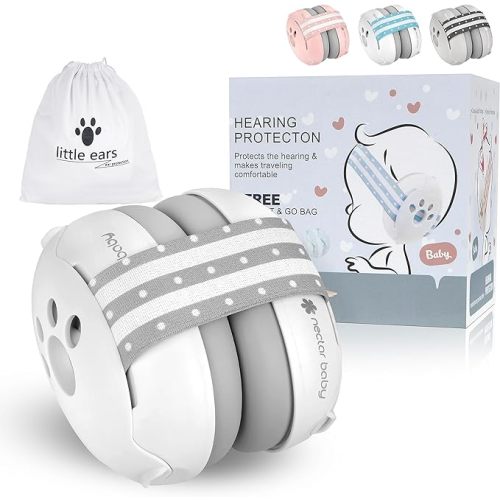 Baby Ear Protection, Noise Cancelling Headphones for Babies, Noise Reduction Earmuffs for Infant and Toddlers up to 36 Months - Gray