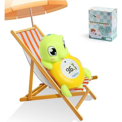 Backstroke Sea Turtle Baby Bath Thermometer,The Infant Baby Bath Floating Toy Safety Temperature Water Thermometer, BPA Free, New Baby Essentials