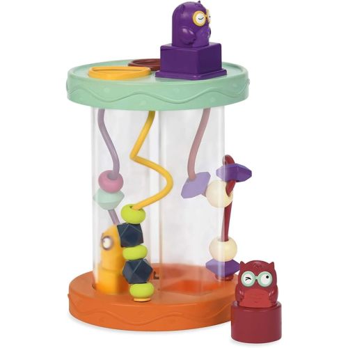 B. toys- B. baby – Baby Shape Sorter – Sorting Toy with 3 Owls – Colorful Shapes, Bead Maze & Fun Sounds – Developmental & Educational Game for Babies & Toddlers –Hooty-Hoo - 10 Months +