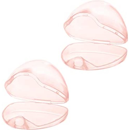 Accmor Pacifier Case, Pacifier Holder Case, Pacifier Container for Travel, BPA Free,Transparent Pink, 2 Pack