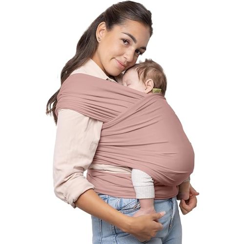 Boba Baby Wrap Carrier - Original Baby Carrier Wrap Sling for Newborns - Baby Wearing Essentials - Newborn Wrap Swaddle Holder, Newborn to Toddler Infant Sling (Serenity Bloom)