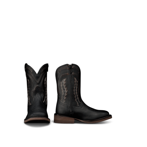 The Doc Toddler Cowboy Boot - Black cowhide | Tecovas