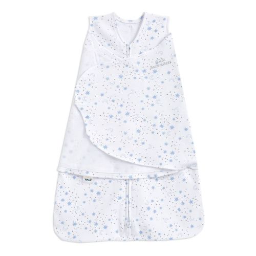 Halo Innovations Sleepsack 100% Cotton Swaddle Wrap - Midnight Moons - Blue - S