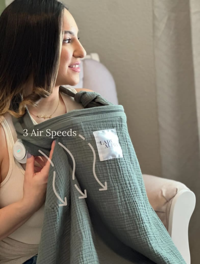 The Nursing Cool Cover | Built-in Fan Included! Keep Baby Cool While Breastfeeding - Baby Registry Gift | Muslin Cotton - Etsy