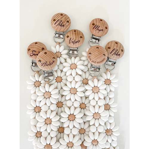 Pacifier clip - Daisy/Kris – Kris and mommy
